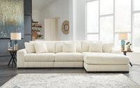 Bawley 3-Piece Sectional with Chaise in Ivory II