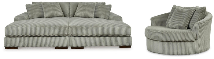Bawley Super Chaise with Oversized Swivel Chair