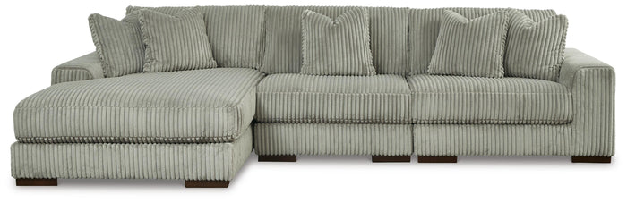 Bawley 3-Piece Sectional with Chaise in Fog
