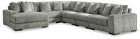 Bawley 6-Piece Sectional with Chaise in Fog Fabric
