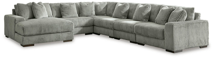 Bawley 6-Piece Sectional with Chaise in Fog Fabric