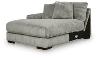 Bawley 3-Piece Sectional with Double Chaise in Fog