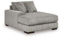 Bawley 3-Piece Sectional with Double Chaise in Fog