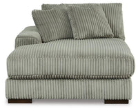 Bawley 3-Piece Sectional with Double Chaise in Fog