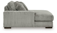 Bawley 3-Piece Sectional with Double Chaise in Fog