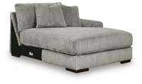 Bawley 3-Piece Sectional with Double Chaise in Fog