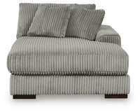 Bawley 3-Piece Sectional with Double Chaise in Fog