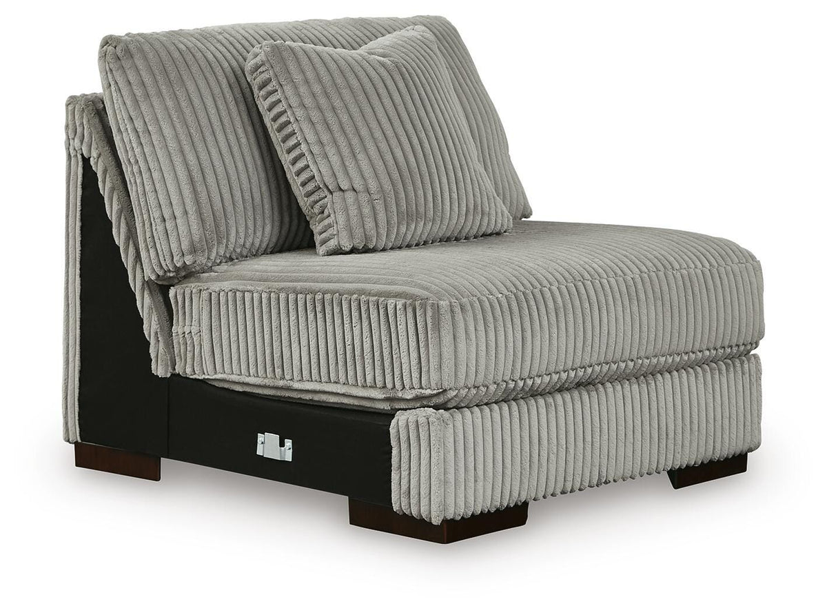 Bawley 3-Piece Sectional with Double Chaise in Fog