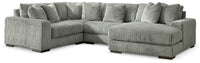 Bawley 4-Piece Sectional with Chaise in Fog