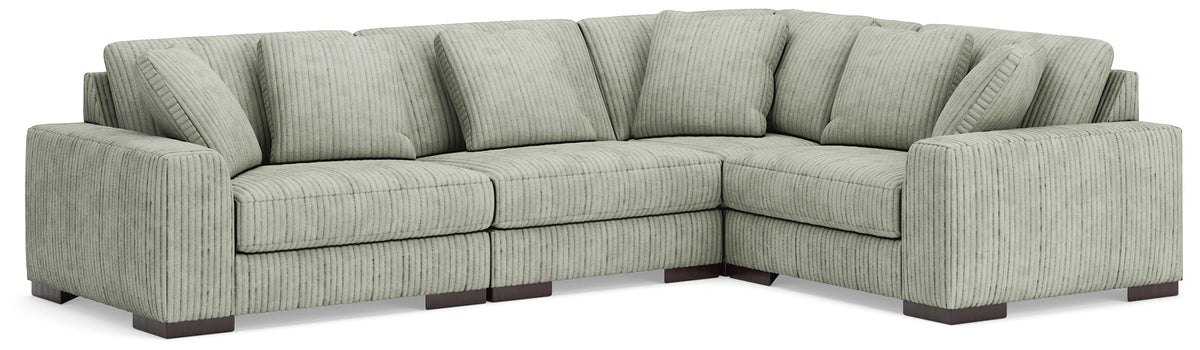 Bawley 4-Piece Sectional in Fog