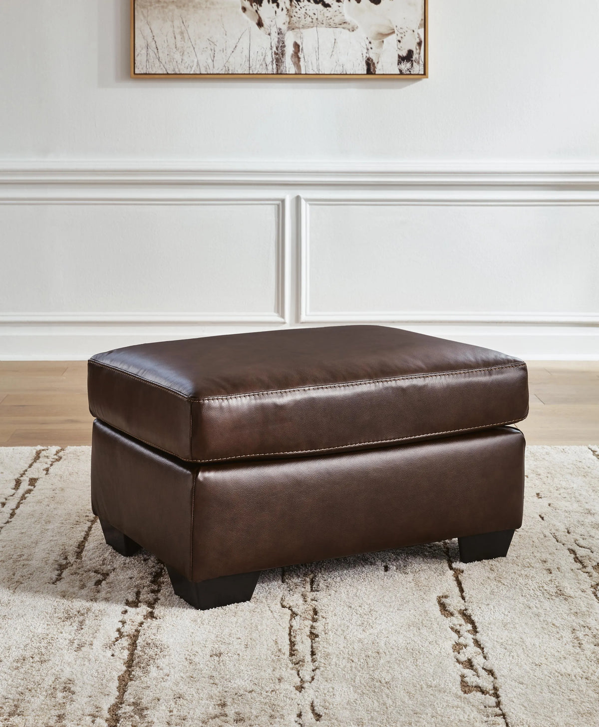 Pennington Bay Ottoman in Dark Brown