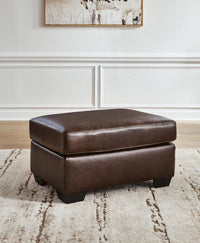 Pennington Bay Ottoman in Dark Brown