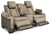 Arlen Power Reclining Loveseat and Power Recliner in Sand