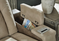 Arlen Power Reclining Loveseat and Power Recliner in Sand