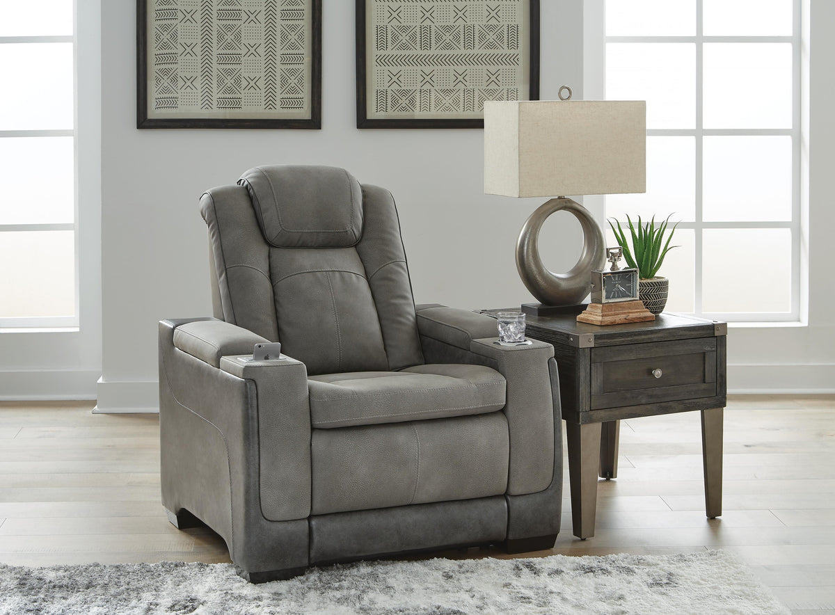 Arlen Power Recliner in Slate II