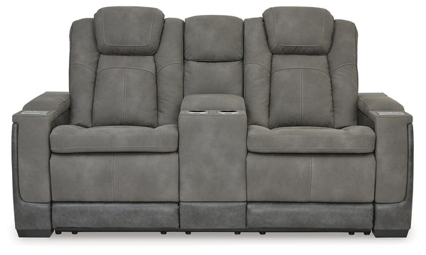 Next-Gen Durapella Power Reclining Loveseat with Console