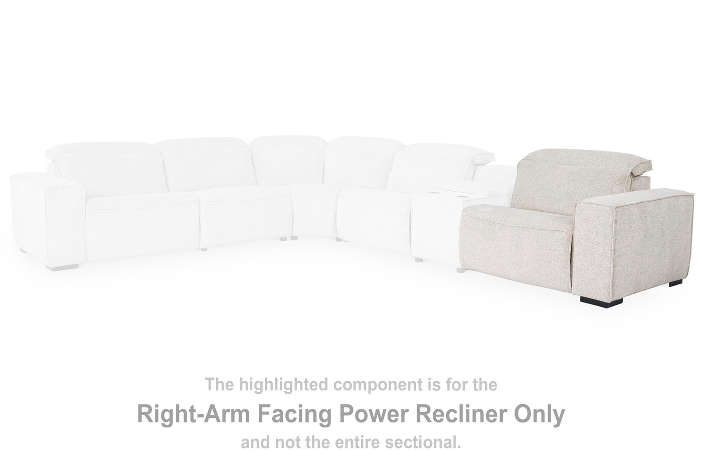 Onbelay Right-Arm Facing Power Recliner