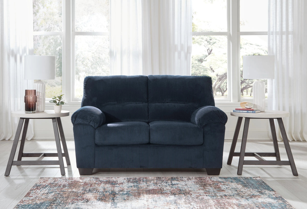 Harlan Loveseat in Navy