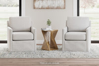 Jervis Hill Swivel Glider Accent Chair in Stone