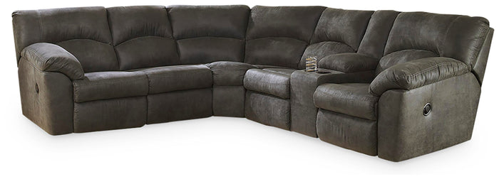 Arlo 2-Piece Reclining Sectional in Pewter