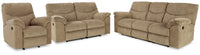 Etta Reclining Sofa with Loveseat and Recliner in Briar