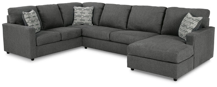 Merimbula 3-Piece Sectional with Chaise in Charcoal II