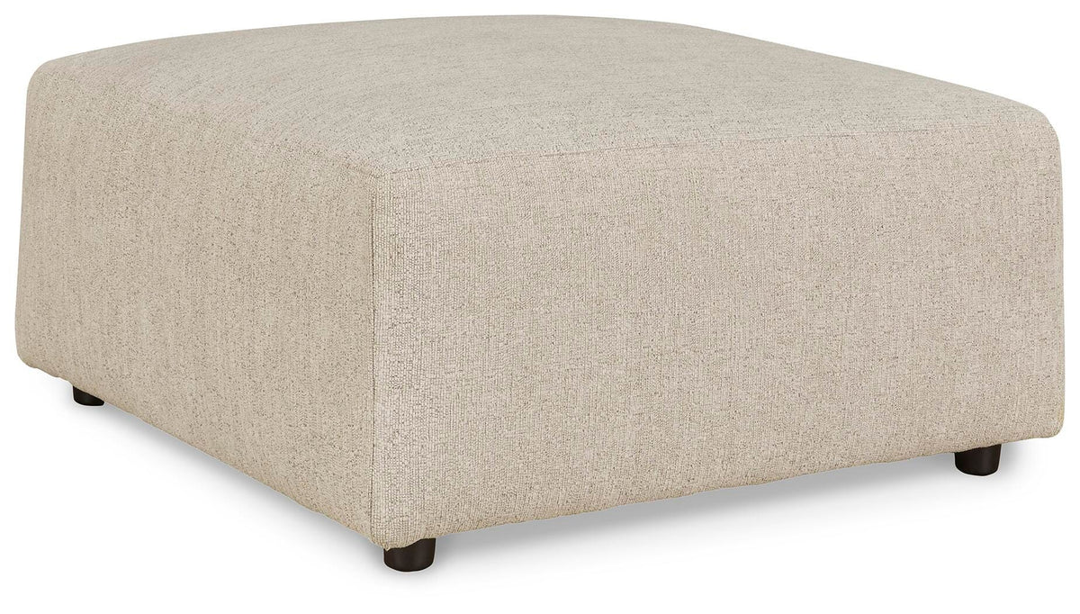 Merimbula Oversized Accent Ottoman in Linen