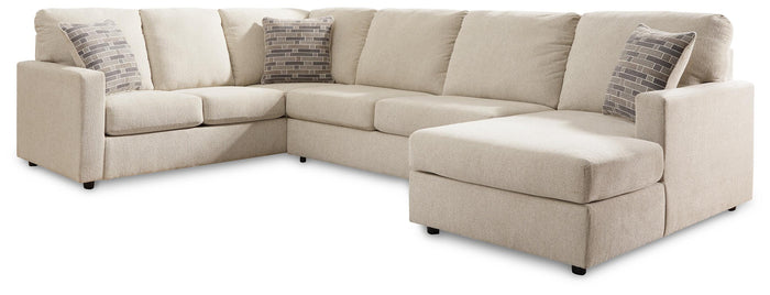 Merimbula 3-Piece Sectional with Chaise in Linen