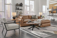 Gantry 2-Piece Sectional Loveseat in Caramel