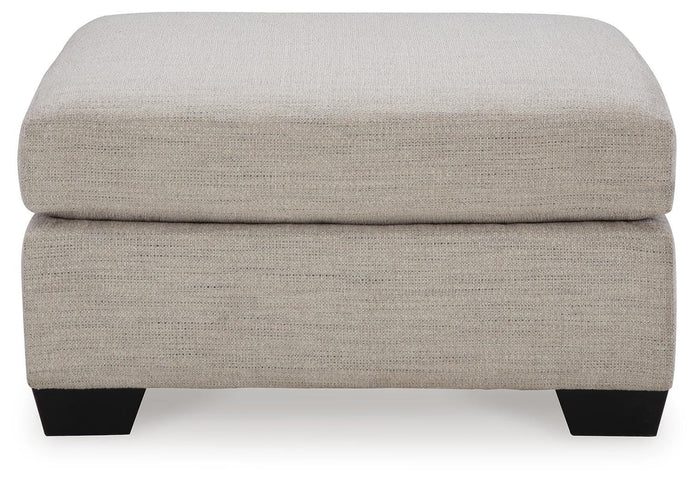 Kellan Oversized Accent Ottoman in Pebble