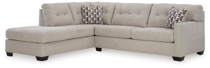 Kellan 2-Piece Sleeper Sectional with Chaise in Pebble
