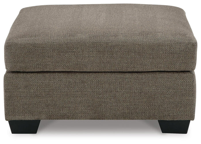 Kellan Oversized Accent Ottoman in Chocolate