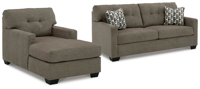 Kellan Sofa and Chaise in Chocolate