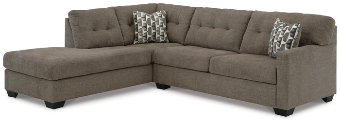 Kellan 2-Piece Sleeper Sectional with Chaise in Chocolate