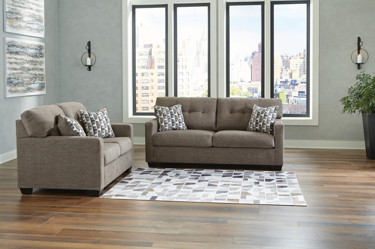 Kellan Sofa and Loveseat in Chocolate