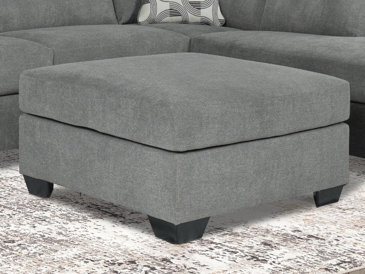 Kellan Oversized Accent Ottoman in Gray