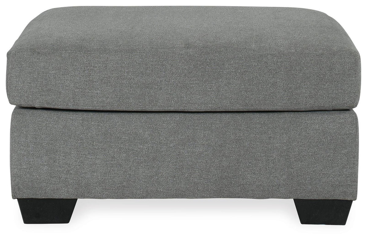 Kellan Oversized Accent Ottoman in Gray