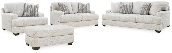 Reeve Sofa with Loveseat and Oversized Chair and Ottoman