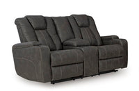 Ferrow Glider Reclining Loveseat with Console