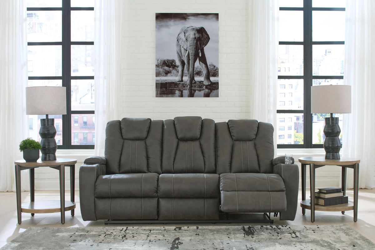 Ferrow Reclining Sofa with Drop Down Table