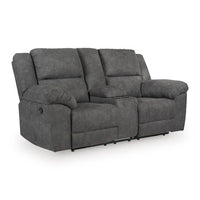 Kelso Reclining Loveseat with Console in Slate