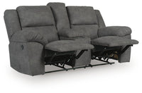 Kelso Reclining Loveseat with Console in Slate