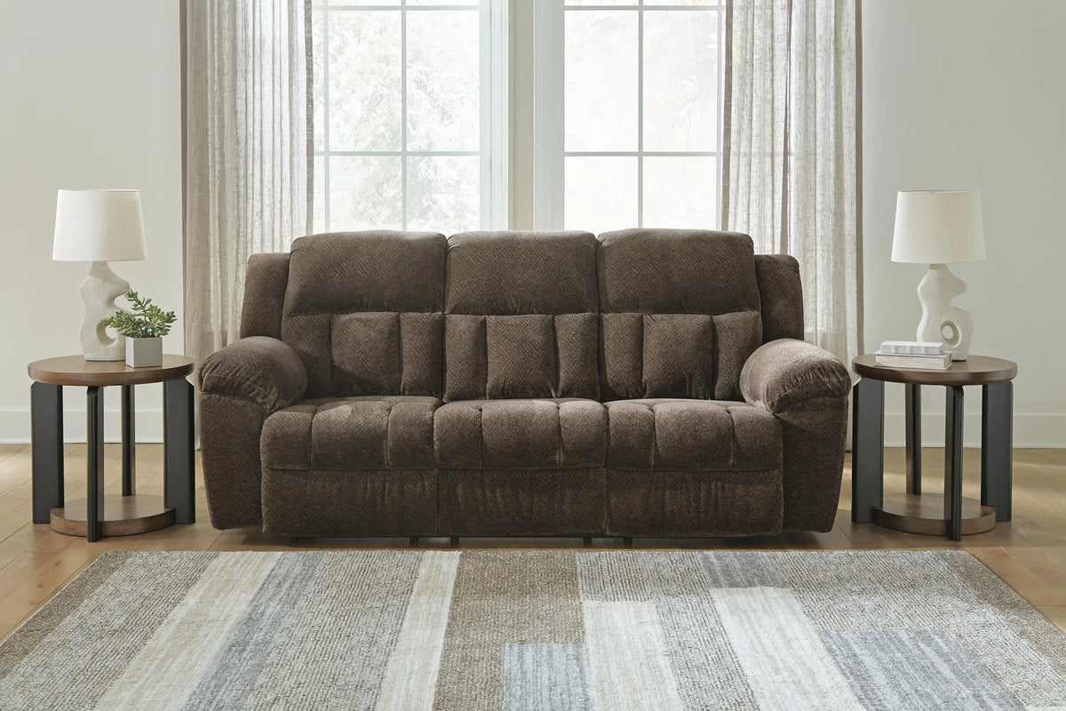 Bramwell Reclining Sofa in Chocolate