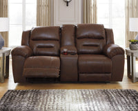 Hawthorne Reclining Loveseat with Console in Chocolate