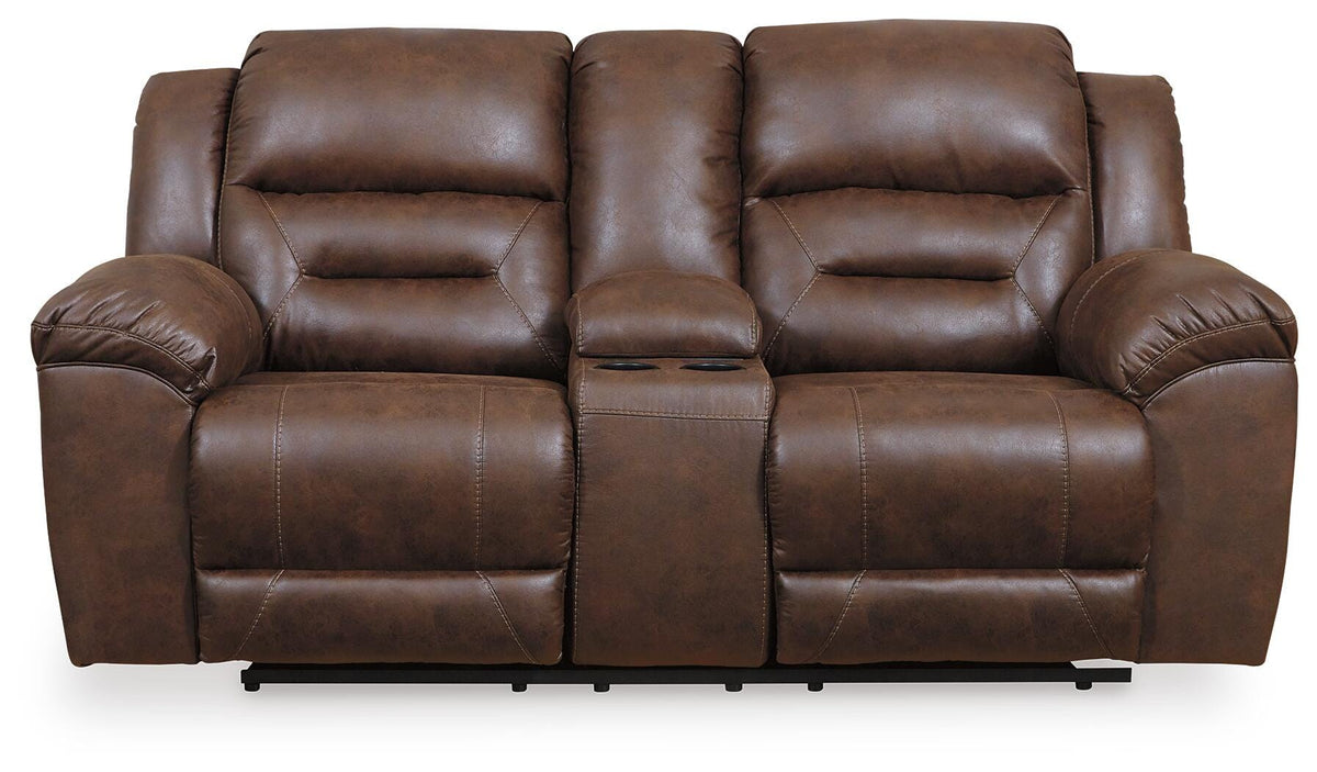 Hawthorne Reclining Loveseat with Console in Chocolate