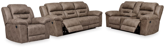 Hawthorne Reclining Sofa with Loveseat and Recliner in Fossil