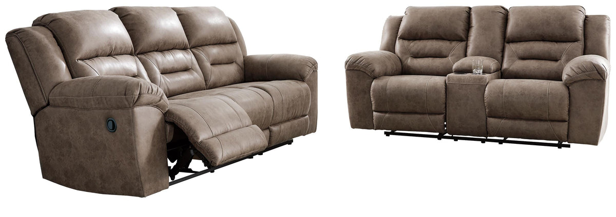 Hawthorne Reclining Sofa and Loveseat in Fossil