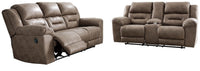 Hawthorne Reclining Sofa and Loveseat in Fossil