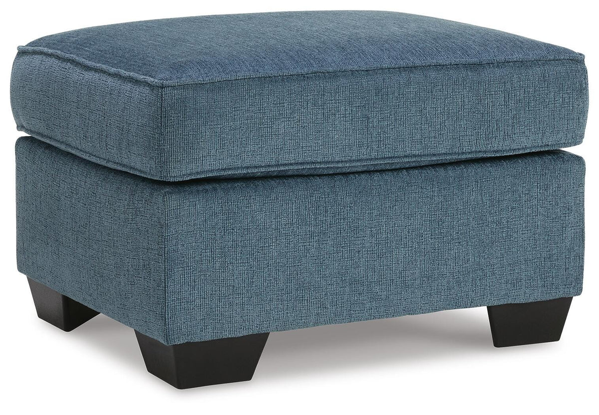 Corvin Ottoman in Blue