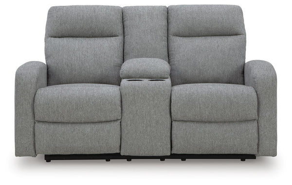 Gauntlet Reclining Loveseat with Console